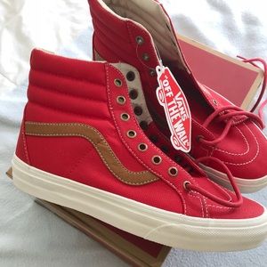 Sk8-hi reissue Red Canvas vans